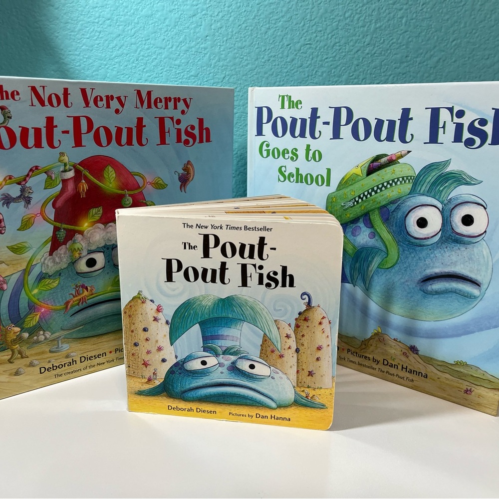 Set of Three Books from “The Pout Pout Fish” book series by Deborah Diesen